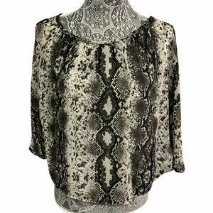 Liberty Love Snake Skin Sheer Tunic S